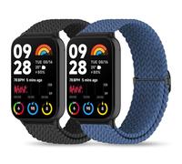Wizvv 2 Pack Nylon Elastic Strap Compatible with Xiaomi Mi Band 8 Pro/Redmi Watch 4, Quick Release Replacement Sports Watch Strap, Soft Braided Bracelet Watch Strap Replacement for Men and Women,