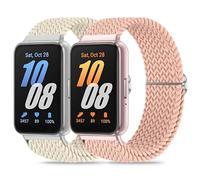 Wizvv 2 pezzi di cinturino elastico intrecciato compatibile con Samsung Galaxy Fit 3, cinturino in morbido nylon per Galaxy Fit 3 SM-R390 donna e uomo, Nylon