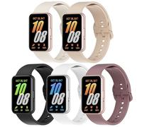 Wizvv 5 pezzi cinturino in silicone compatibile con Samsung Galaxy Fit 3, morbido impermeabile orologio sportivo per Galaxy Fit 3 SM-R390 donna e uomo, Silicone