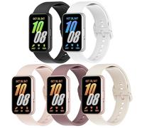 Wizvv 5 pezzi cinturino in silicone compatibile con Samsung Galaxy Fit 3, morbido impermeabile orologio sportivo per Galaxy Fit 3 SM-R390 donna e uomo, Silicone