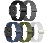 Wizvv Confezione da 5 cinturini in nylon da 20 mm, compatibili con Amazfit Active 2/GTS 4/GTS 3/GTS 2/GTS 4 Mini/GTS 2 Mini/Bip U Pro/Bip 3 Pro/Bip Lite, Loop Cinturino di ricambio per Galaxy Watch 6