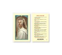 WJ Hirten E24751 Jesus Help Me Clear Holy Cards