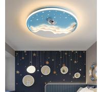 WJCJ Lampada da soffitto LED per bambini 50cm 74W Dimmerabile Telecomando Luce da Camera per bambini Astronauta Plafoniera Lampadario Cielo Stellato Illuminazione per Camera da letto Ragazzi Ragazze