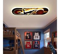 WJCJ LED Plafoniere per bambini Lampada da parete Luce da basket 44W Dimmerabile Lampadario Lampade per camerette per bambini Skateboard Lampada da soffitto Ragazzi Camera da letto Iluminazione Luci