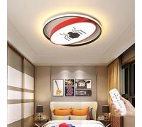 WJCJ Plafoniera a LED Luce per bambini Dimmerabile Lampada da soffitto Cartoon Spiderman Paralume Acrilico con Telecomando Lampadario per Ragazzi Ragazze Camera da letto Soggiorno Illuminazione 50cm