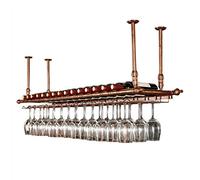 WJDREPKHY Portabottiglie per Vino, Porta Bicchieri, mensole sospese, Accessori per Bar, unità Galleggiante, Applicazione bistrot capovolta, Altezza Regolabile 30-60 cm