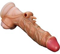 WJE Preservativo Maschile a Doppia Bocca Allungato e Ispessito Vescicole Seminali Peniene Multifunzionali Estensore Del Pene per L'Eiaculazione Ritardata Gioc