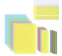 Wjelet 15 strisce colorate per dislessia, per ridurre lo stress visivo per studenti e adulti con ADHD e sindrome di Irlens