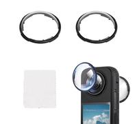 Wjelet 2 pellicole protettive premium per lenti Insta360 x4, compatibile con Insta 360 X4, girevole 3D di alta qualità, per PC di alta qualità, accessori per Insta360 x4