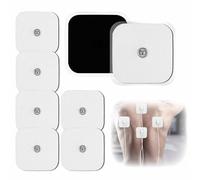 Wjelet 35 elettrodi adesivi, elettrodi 5 x 5 cm, autoadesivi e riutilizzabili, con pulsante a scatto da 3,5 mm, compatibile con dispositivi TENS e allenatori EMS