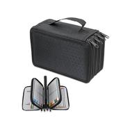 Wjelet Astuccio grande per gli amanti dell'arte, 72 slot, grande capacità, ideale per acquerelli, pennarelli e penne gel nero, Nero , Europa