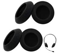 Wjelet Cuscinetti auricolari per cuffie Logitech, 2 paia di cuffie imbottite, per Logitech H330/H340/H110/H111 (50 mm, nero)