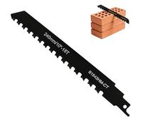 Wjelet Lama per sega a sciabola da 240 mm, per pietra, per legno, pietra, mattoni, cemento, piastra di cemento, robusta lama per calcestruzzo aerato, compatibile con ad esempio Einhell Bosch Dewalt