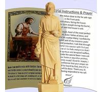 Wjelet Statua di San Giuseppe per vendere case, set con istruzioni e preghiera, 6 cm, statua da libreria, set completo