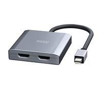 WJESOG Splitter Mini DisplayPort a Doppio HDMI con Doppia Risoluzione 4K@60Hz, hub DP a 2 HDMI, Supporto Trasporto Multi-stream, Risoluzione 4K per Sistemi Windows e Mac