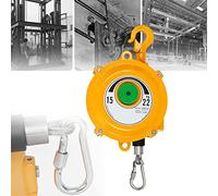 WJFLUCK Bilanciatore a molla retrattile, regolabile con gancio e fune metallica da 1,5 m, bilanciatore a torre per linea di montaggio e pavimenti di fabbrica, 15-22 kg