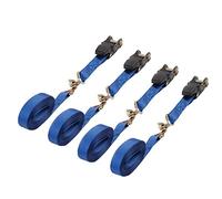 WJFLUCK Cravatta a cricchetto, Cinghie di Ancoraggio a cricchetto per carichi Pesanti, Cinghie Verso Il basso-1IN Wide-16FT-Rally 400kg - Quattro Set per Tour Senza Guida, movimentazione di carichi