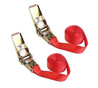 WJFLUCK Cravatta a cricchetto, Cinghie di Ancoraggio a cricchetto per carichi Pesanti, Cinghie Verso Il Basso - 1 Pollice di Larghezza - 15 Piedi - Tiro di Sicurezza 400 kg - Cinghie di carico per a