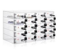 WJFTODAY Armadietto con Serratura per Telefono Cellulare in Acrilico, 20 Scomparti, armadco, 20 Scomparti, armadietto portaoggetti per Ufficio, Aula, Telefono Portatile Sicuro con Serratura per Porta