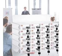 WJFTODAY Armadietto portaoggetti Trasparente per cellulari da 20/25/30/40/50/60/80/100 scrti, in Acrilico, per riporre i cellulari, da Parete, con Chiavi, per Ufficio, Scuola, Aula, Fabbrica 30 Pezzi