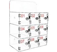 WJFTODAY Armadietto Trasparente per Telefono Cellulare con Serratura, 60 Scomparti per riula, Ufficio, Palestra e per esami, Soluzione sicura per l'archiviazione del Telefono Cellulare degli Studenti