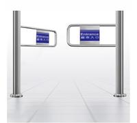 WJFTODAY Cancello Automatico a Rimbalzo in Acciaio Inossidabile, Porta di Accesso unidireidirezionale per Negozio, cancello di Sicurezza a Molla, Porta d'ingresso di Sicurezza in Acciaio Inossidabile