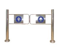 WJFTODAY Cancello d'ingresso per supermercati in Acciaio Inossidabile, Porta pedonale di a unidirezionale, tornello in Metallo con Chiusura Automatica per parchi Giochi e Centri Commerciali (Argento)