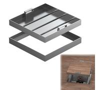 WJFTODAY Chiusino e Telaio in Acciaio Inossidabile Quadrato Invisibile, 30 cm/12 Pollici,i, sifone di ispezione per pavimentazione per vialetti, patii, Giardini, Design Elegante, Facile Installazione