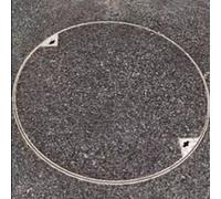 WJFTODAY Chiusino Invisibile Rotondo, Acciaio Inossidabile 304, Design Incorporato con gaincorporato con Gancio, 40x40x5 cm, Ideale per marciapiedi e vialetti d'accesso e Soluzione di Accesso Sicuro.