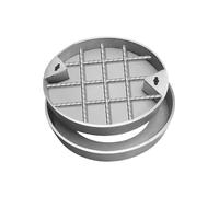 WJFTODAY Chiusino Quadrato in Acciaio Inox Classe B, Coperchio di Accesso in Metallo resisse B, Coperchio di Accesso in Metallo Resistente con Base e Gancio di Estrazione, Design Invisibile (50x5 cm)