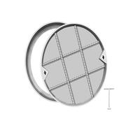 WJFTODAY Chiusino Rotondo/Quadrato in Acciaio Inossidabile 304 - Coperchio di Scarico dec Scarico Decorativo Resistente con Griglie Anti-Blocco per soluzioni di drenaggio delle acque reflue e piovane