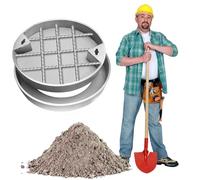 WJFTODAY Coperchio di Accesso Rotondo Invisibile da 400-900 mm, Coperchio per Fossa settisa settica in Acciaio Inossidabile con Telaio e Chiavi, Accesso alle acque reflue Esterne per patii e Giardini