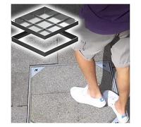 WJFTODAY Coperchio di ispezione in Acciaio Inossidabile per vialetto/Patio/marciapiede, cso in Metallo interrato, Coperchio e Telaio per Fossa settica Invisibile Quadrata e Resistente alle intemperie