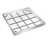 WJFTODAY Coperchio e Telaio per Camera di ispezione Invisibile in Acciaio Inossidabile - - Coperchio di Accesso Decorativo 800x800x50mm per Accesso ai Servizi sotterranei e Resistente alla corrosione