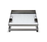 WJFTODAY Coperchio e Telaio per tombino in Acciaio Inossidabile, Coperchio per Fossa settssa settica con Manico telescopico (16x16 pollici/40x40 cm), Facile Accesso, Design Resistente per Uso Esterno