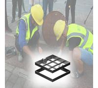 WJFTODAY Coperchio e Telaio per tombino Quadrato in Acciaio Inossidabile, griglia di drengio Personalizzata per Fosse settiche Esterne, Coperchio per Scarico pluviale (90 x 90 cm) - Design Resistente