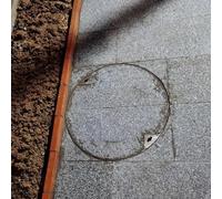 WJFTODAY Coperchio per tombino Rotondo da 500 mm, coperture per Fosse settiche incassate iLI, Aree residenziali, Cortili, Coperchio Invisibile per bacini fognari con Chiavi di Sollevamento (D 700 mm)