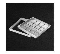 WJFTODAY Copertura Quadrata per Fossa settica con Telaio Trasparente, Coperchio e Base peio e Base per tombino, Decorazione da Giardino, lastre per pavimentazione (80x80x80 cm/31,4x31,4x31,4 Pollici)