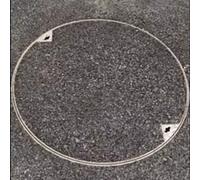 WJFTODAY Coperture per Fosse settiche Resistenti all'Usura, chiusino e Telaio Rotondi da Inossidabile, Porte di ispezione Invisibili incassate, Coperchio per fognatura con Fori di trazione (D 75 cm)