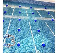 WJFTODAY Corda di Sicurezza per Piscina, divisorio per Piscina Bianco e Blu, divisorio didi corsia con Forte galleggiamento, Corda Galleggiante Intrecciata in Nylon per s (11 m/36 Piedi di Lunghezza)