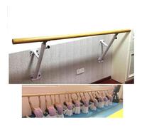 WJFTODAY Corrimano per Scale, Altezza Regolabile, Doppia Barra da Ballo, per Stretching, e, Altezza Regolabile, Doppia Barra da Ballo, per Stretching, Esercizi, Fitness, Barra da Balletto, Beige, 1 m