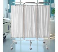 WJFTODAY Divisori per Ambienti - Schermo per la Privacy Medica, Tende divisorie per ambieacciaio Inossidabile, per Pronto Soccorso, reparti, Sale di Cura, saloni di Bellezza (Bianco, 150 cm x 180 cm)
