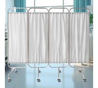 WJFTODAY Divisori per Ambienti - Schermo per la Privacy Medica, Tende divisorie per ambieacciaio Inossidabile, per Pronto Soccorso, reparti, Sale di Cura, saloni di Bellezza (Bianco, 200 cm x 180 cm)