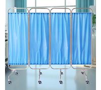 WJFTODAY Divisori per Ambienti - Schermo per la Privacy Medica, Tende divisorie per ambiein Acciaio Inossidabile, per Pronto Soccorso, reparti, Sale di Cura, saloni di Bellezza (Blu, 200 cm x 180 cm)