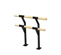 WJFTODAY Doppia Barra per Stretching da Esterno, Barra per Balletto in Legno con Staffa ialletto in Legno con Staffa in Metallo Nero per Adulti e Bambini in Studio di Danza a casa, 1 m/1,5 m (150 cm)