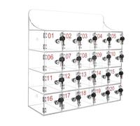 WJFTODAY Mobiletto per Cellulare da Parete in Acrilico con Serrature e Chiavi, 2 scompart (21x18x21 cm) per aule, scuole, uffici e fabbriche. Spazio di archiviazione Sicuro per Studenti e dipendenti.