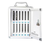 WJFTODAY Mobiletto portacellulare da Parete con 48 Scomparti, Maniglia e Chiavi, Design c con 48 Scomparti, Maniglia e Chiavi, Design con Numeri digitali, Perfetto per scuole Militari, uffici e aule.