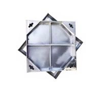 WJFTODAY Robusto tombino Quadrato 40x40 cm per Uso Esterno - Coperchio per Fossa settica per Fossa settica Integrato, Ideale per vialetti e marciapiedi, Struttura Robusta, Resistente alle intemperie