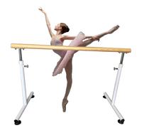 WJFTODAY Sbarra da Danza per Studio di Danza, Leggera, Regolabile, con Base Antiscivolo, Leggera, Regolabile, con Base Antiscivolo, per Palestra, Sala da Ballo, Stretching, Bianca, 150 cm/59 Pollici