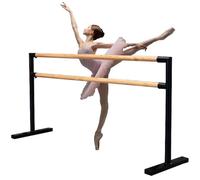 WJFTODAY Sbarra per Balletto, per Studio di Danza, per Piccoli spazi, Leggera con Base antudio di Danza, per Piccoli spazi, Leggera con Base Antiscivolo, per studi di Danza, Nera, 250 cm/98,4 Pollici